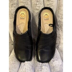 Earth Spirit Women's Jenna Leather Black Slip On Shoes Size 7 Comfort